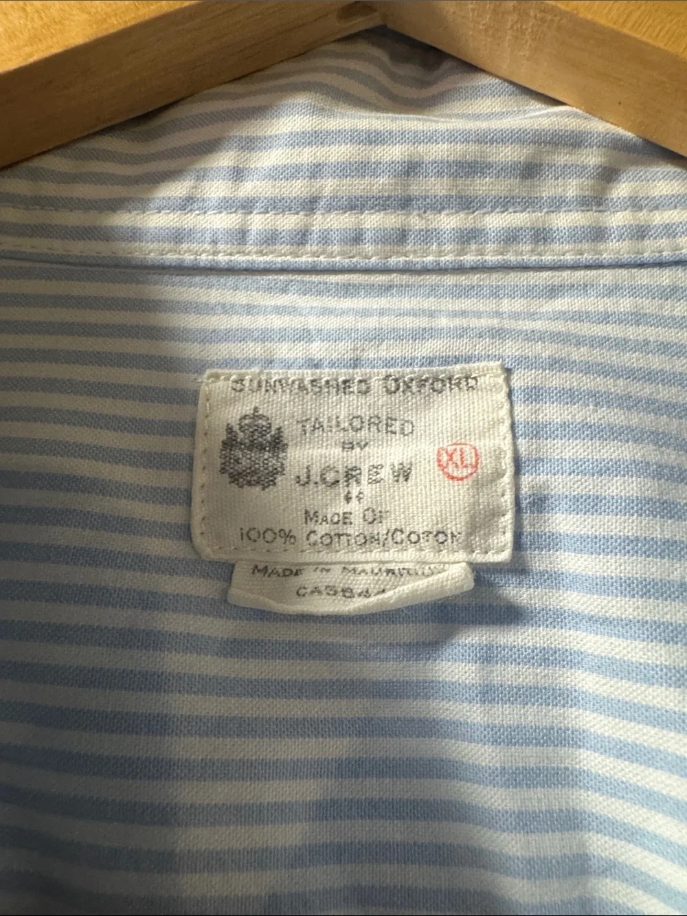 J. Crew Light Blue and White Pinstripe Dress Shirt